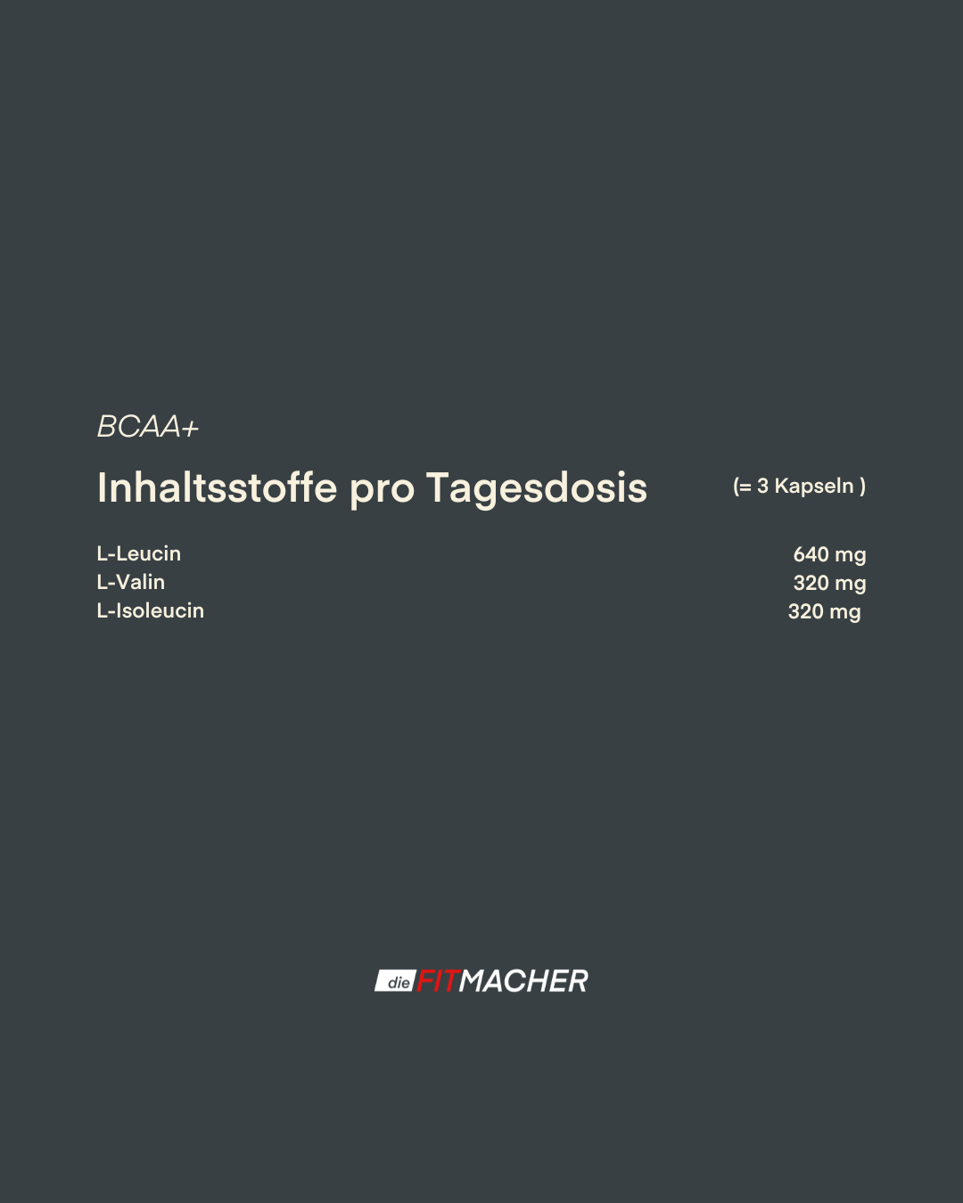 BCAA+ Inhaltsstoffe