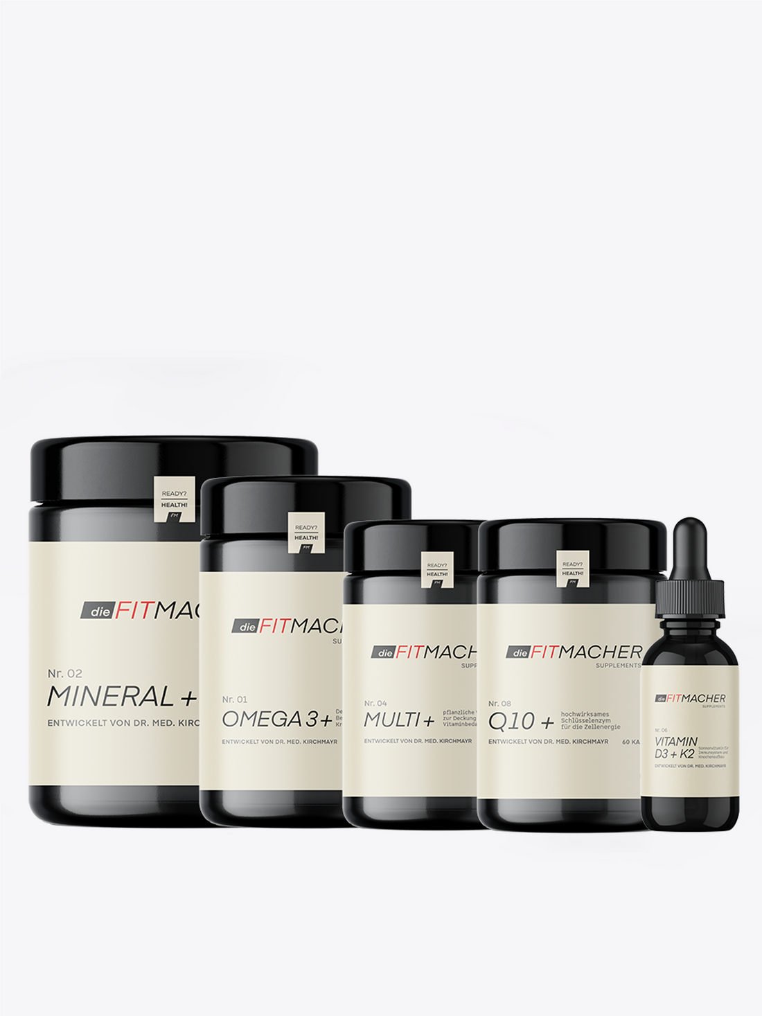 Mineral+, Omega3+, Multi+, Q10+, Vitamin D3 + K2