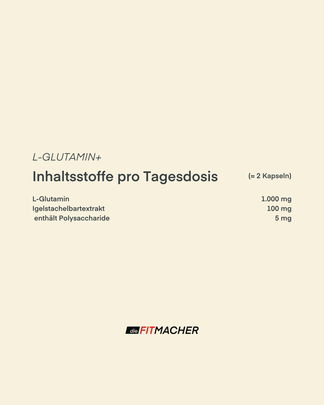 L-Glutamin Inhaltsstoffe