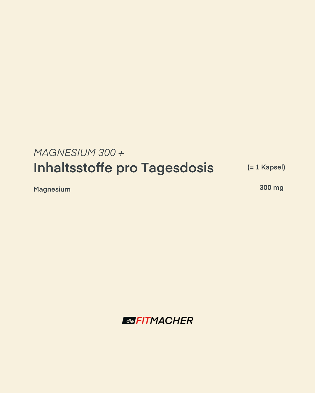 Magnesium300+ Inhaltsstoffe