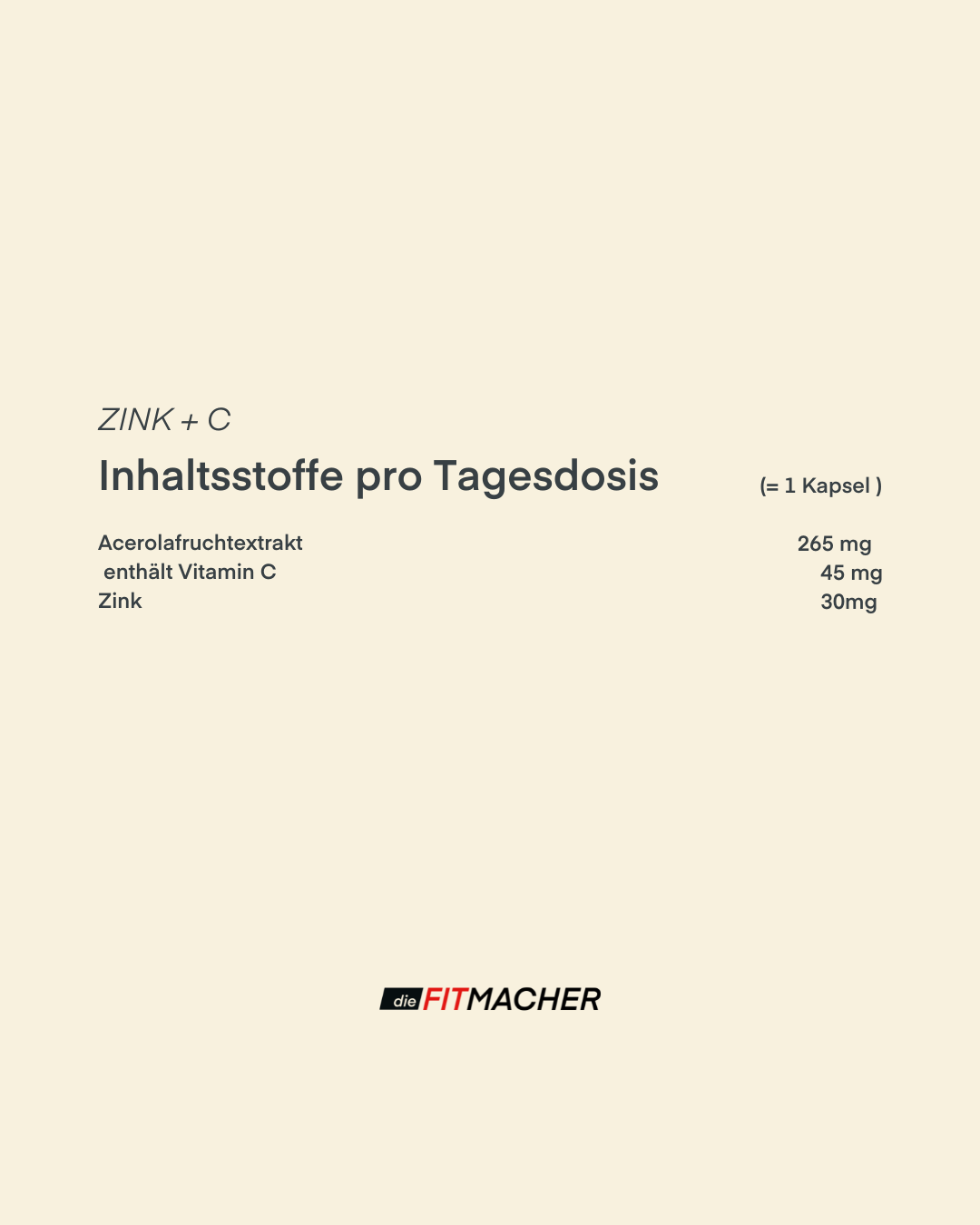 Zink+C Inhaltsstoffe
