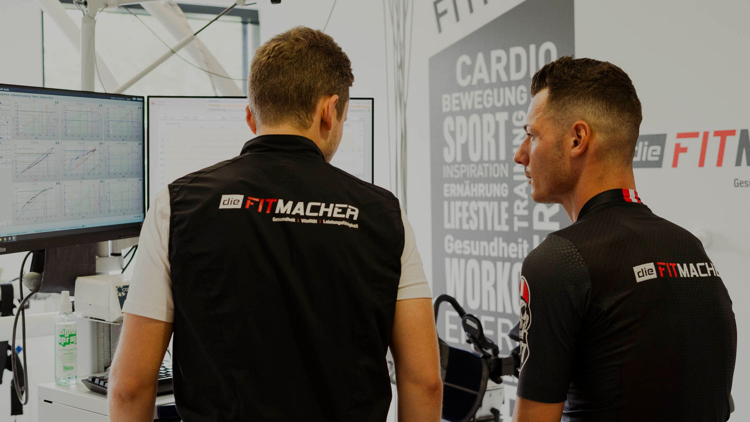 Alexander Huber und David Geisbauer bei Spiroergometrie