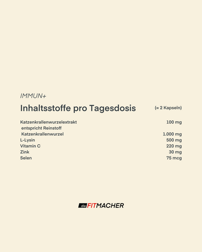 Immun+ Inhaltsstoffe